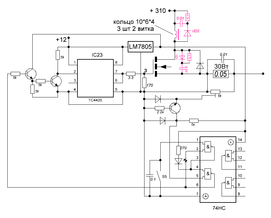 Оптодрайвер hcpl3120 схема включения