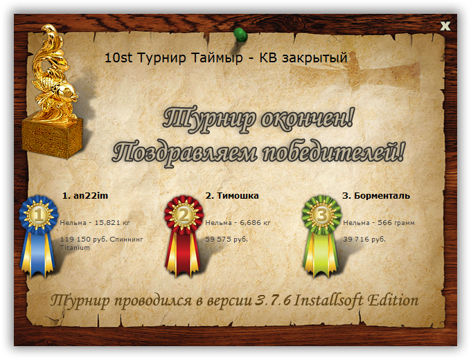 турниры • РУССКАЯ РЫБАЛКА