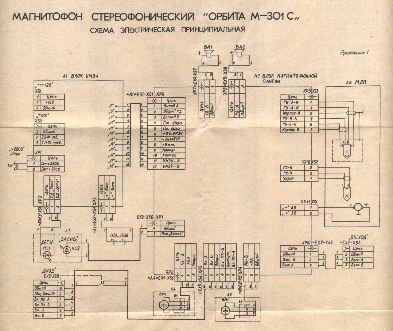 Орбита 205а стерео схема