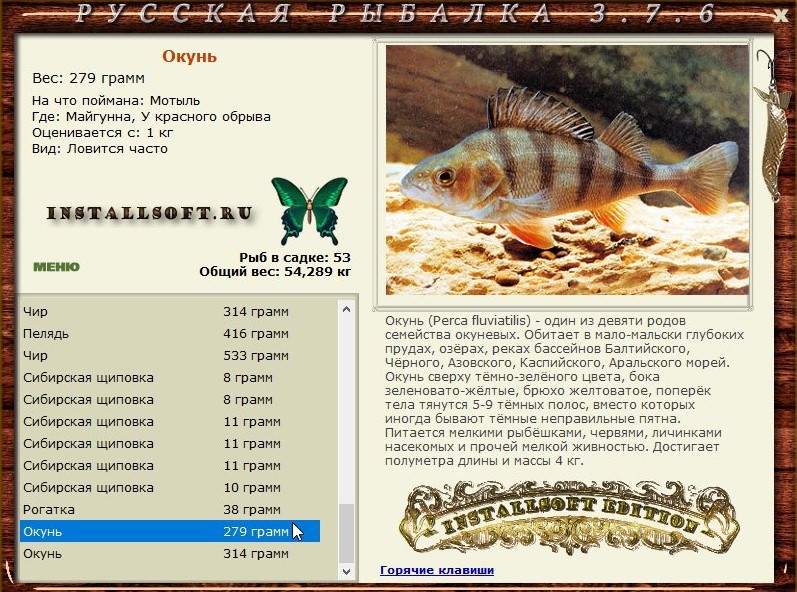 РУССКАЯ РЫБАЛКА Installsoft Edition 