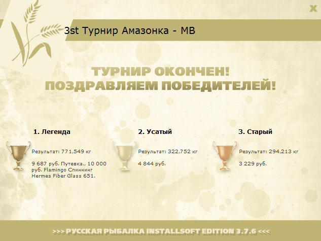  Максимальный Вес • Praise-турниры • РУССКАЯ РЫБАЛКА
