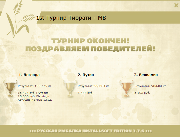  Максимальный Вес • Praise-турниры • РУССКАЯ РЫБАЛКА