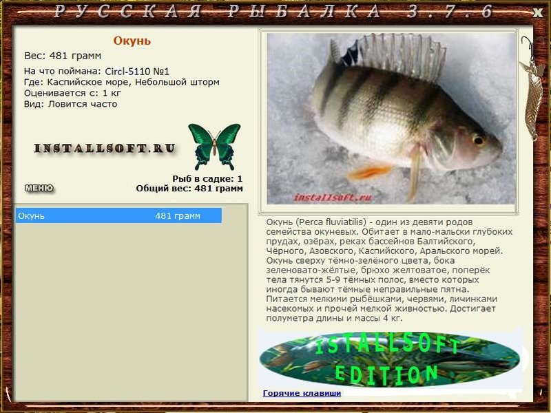 РУССКАЯ РЫБАЛКА Installsoft Edition 