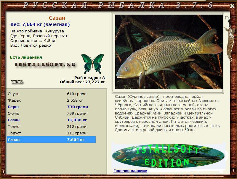 РУССКАЯ РЫБАЛКА Installsoft Edition 