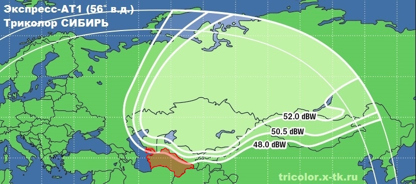 Спутник прямой эфир карта