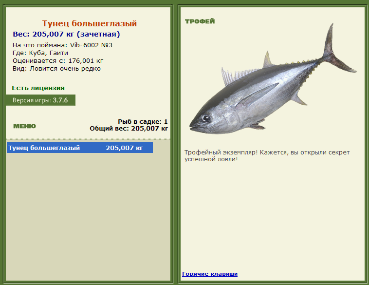 Тунец большеглазый 