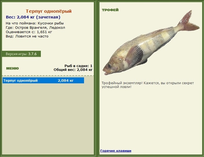 Терпуг однопёрый 