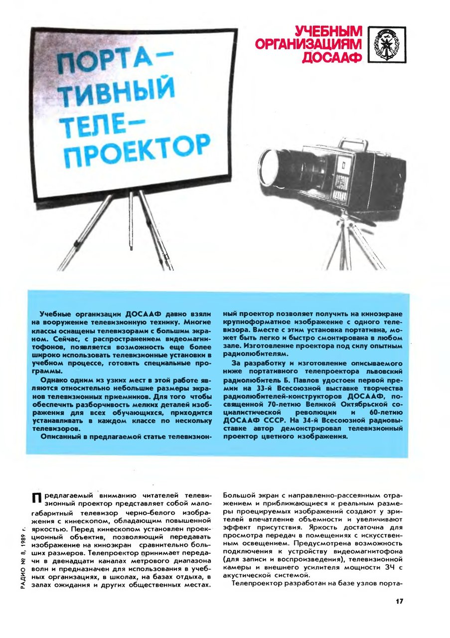  Советские видеопроекторы