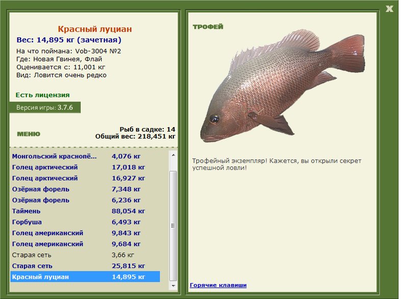 Красный луциан 