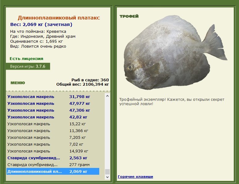 Длинноплавниковый платакс 