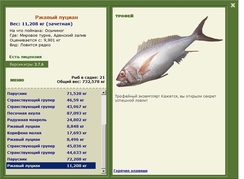 Ржавый луциан 
