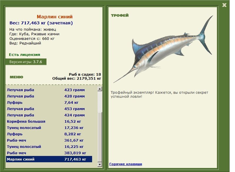 Марлин синий 