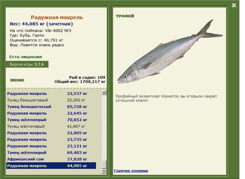 Радужная макрель 