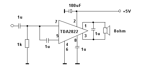 Tda2822m схема усилителя