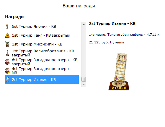 турниры • РУССКАЯ РЫБАЛКА