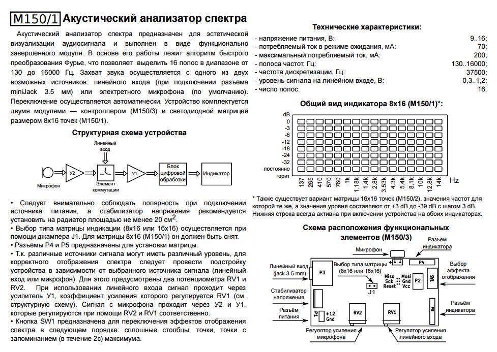 Анализатор спектра схема