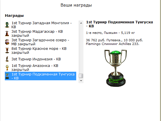 турниры • РУССКАЯ РЫБАЛКА