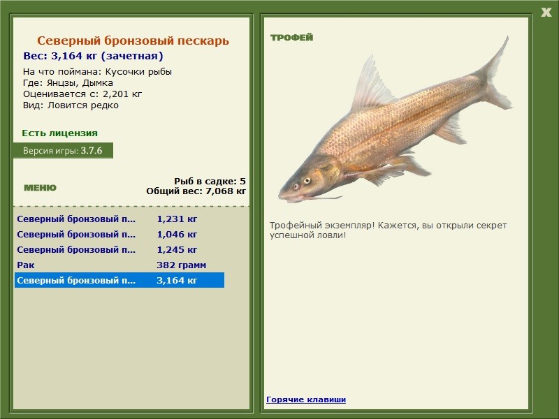 Северный бронзовый пескарь 