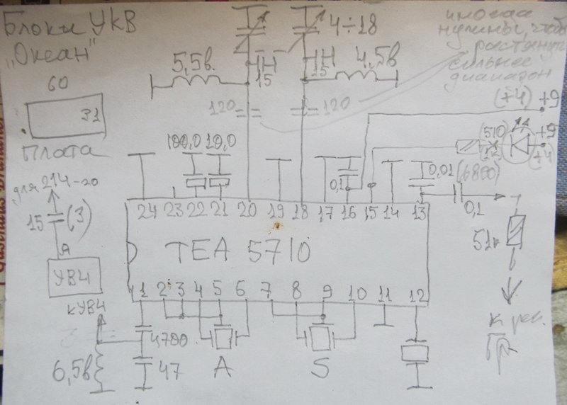 Простой чувствительный укв тюнер в ламповые старички.