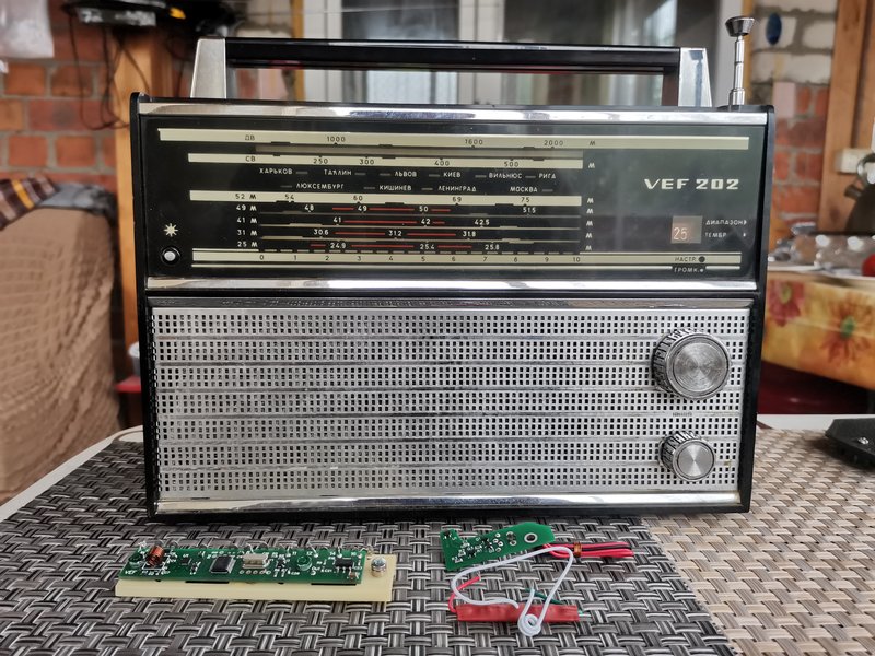 Цифровая FM планка для ВЭФ-202 с равномерной шкалой