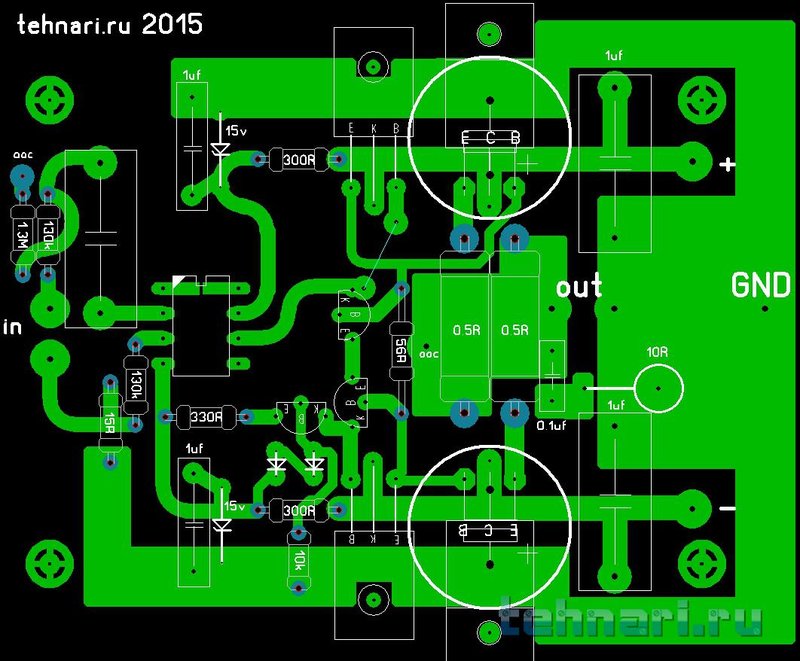 Вот куча всяких схем на оконечнные усилители