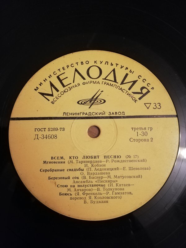 Пластинки Мелодия