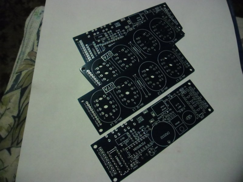  печатные платы на часы ИН12