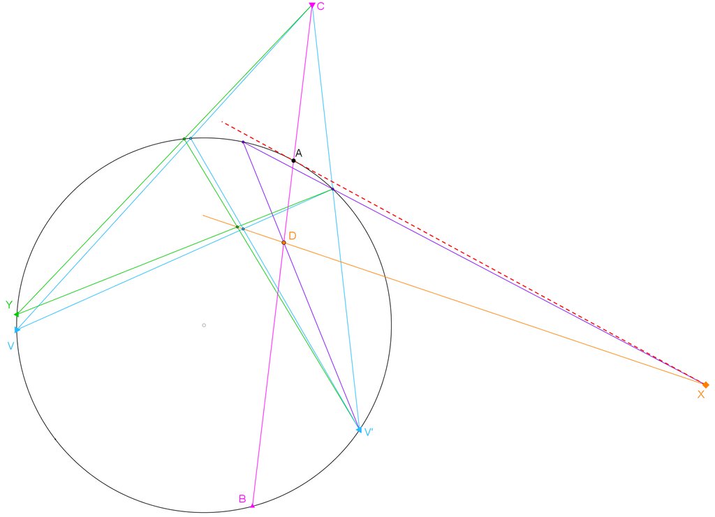 Касательная к окружности одной линейкой – MathHelpPlanet