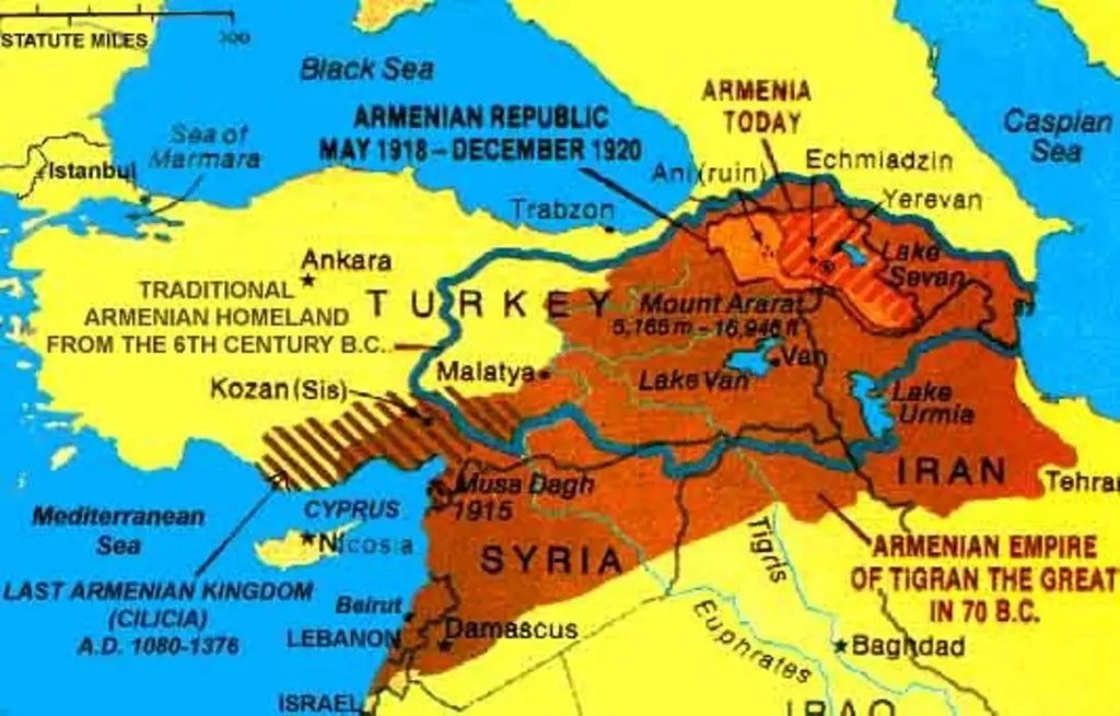 Карта армении старая от моря до моря