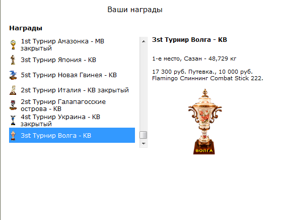 турниры • РУССКАЯ РЫБАЛКА
