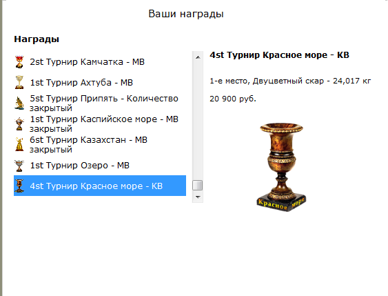 турниры • РУССКАЯ РЫБАЛКА