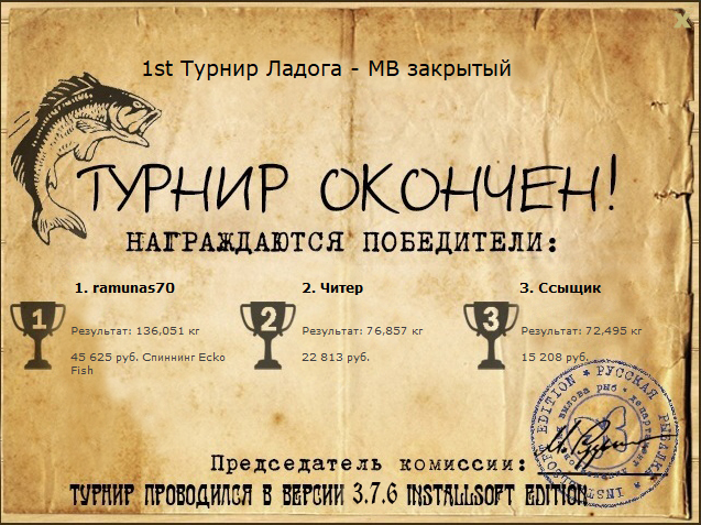  Максимальный Вес • Praise-турниры • РУССКАЯ РЫБАЛКА