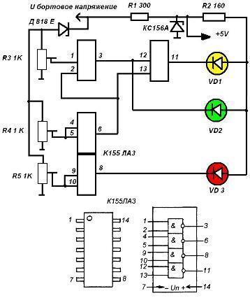 Индикатор LED на 3 фазы Зеленый + Красный + Желтый SVN129 Hager