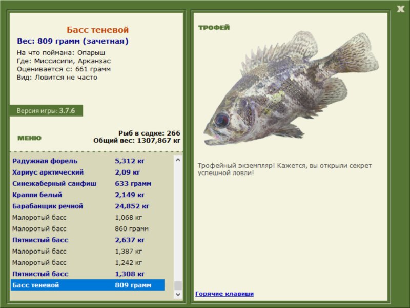 Басс теневой 