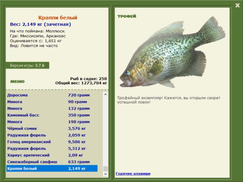 Краппи белый 