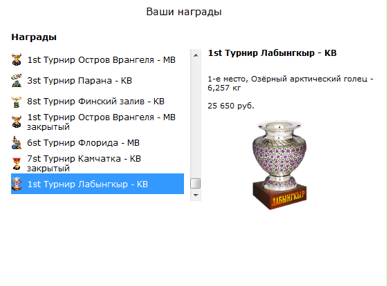 турниры • РУССКАЯ РЫБАЛКА