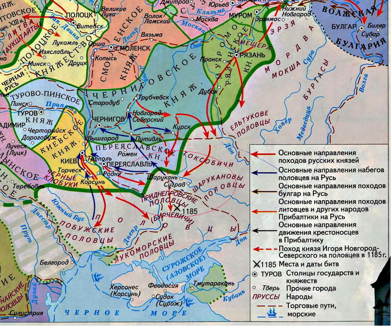 Борьба русских князей с половцами в 12 веке картинки