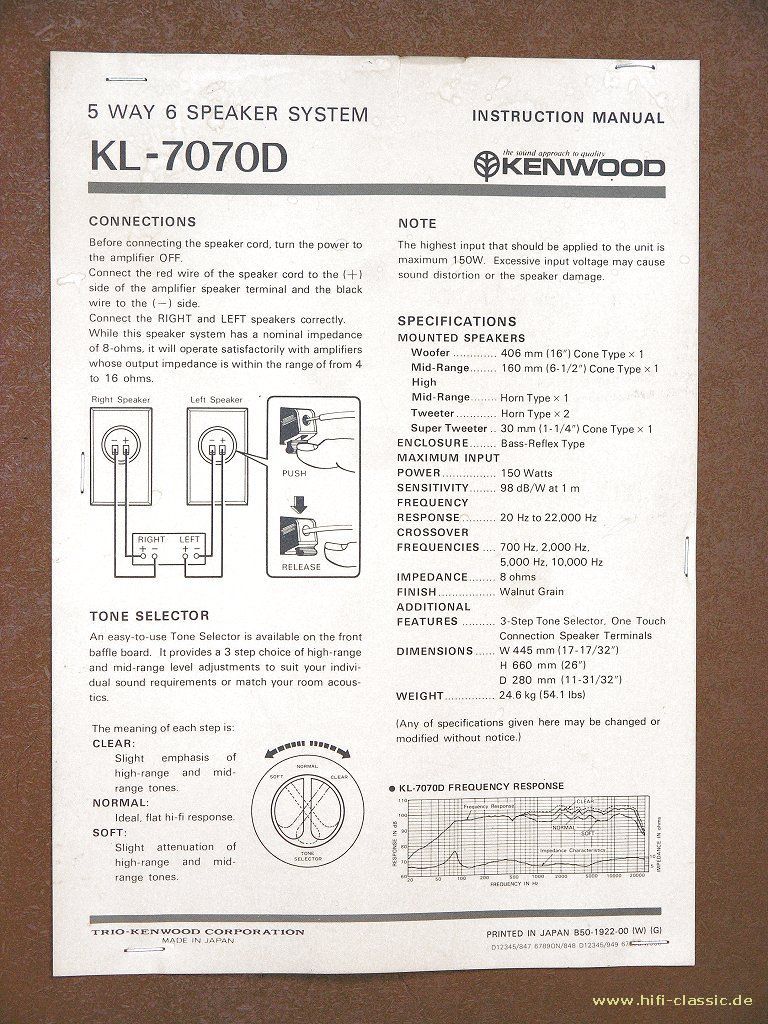 Акустическая система kenwood KL 888D KA-701